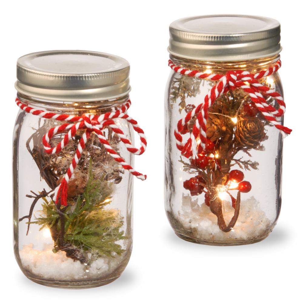 National Tree Company Holiday Accent Mason Jar Set With Lights Rac National Tree Company Holiday Accent Mason Jar Set With Lights