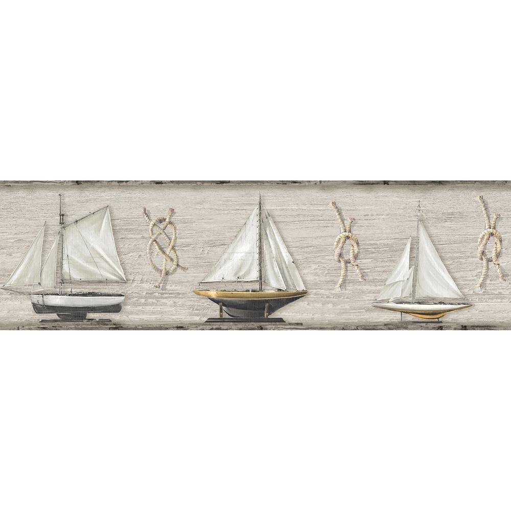 Chesapeake Set Sail Wood Wallpaper Border311312203B The Home Depot