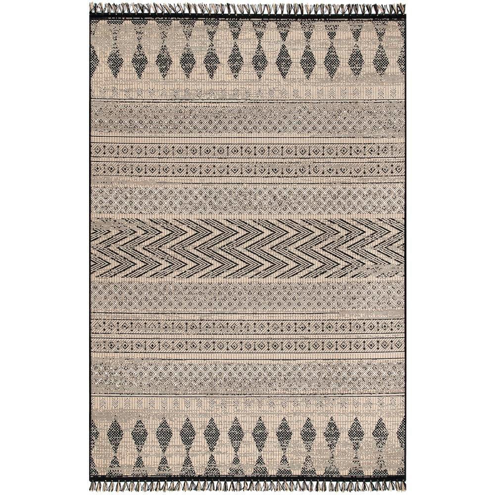 Nuloom Modern Aztec Nicki Gray Indoor Outdoor Stainproof 9 Ft X 12 6 In Area Rug