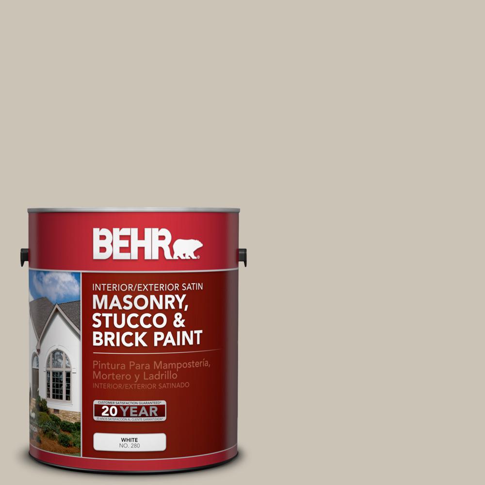 BEHR 1 Gal P380 6 Springview Green Satin Interior Exterior Masonry   Sculptor Clay Behr Masonry Brick Stucco Paint 28001 64 1000 