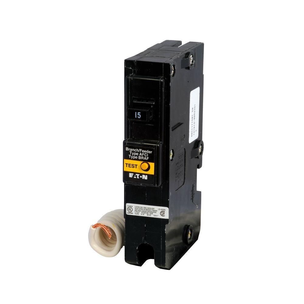 Eaton 15 Amp SinglePole Fireguard AFCI Type BR BreakerBR115AF The