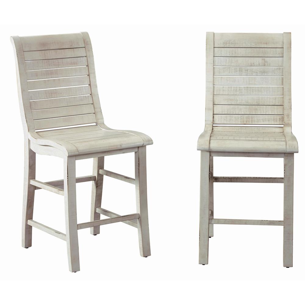 Willow Distressed White Counter Chairs 2 Count