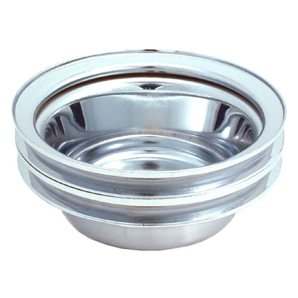 Spectre Performance 4438 Chrome Plated Crankshaft Pulley for Small Block Chevy