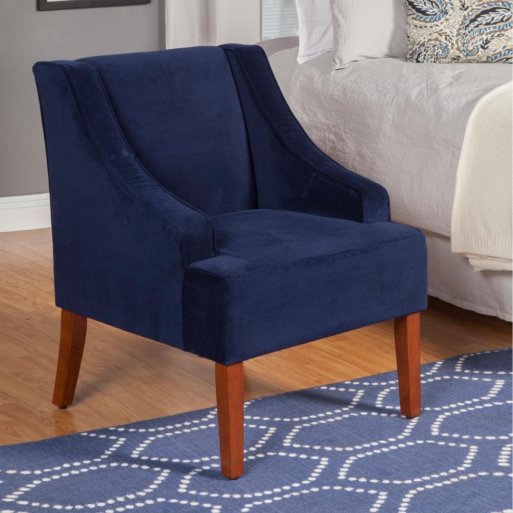 navy blue accent chairs oversized swoop arm velvet accent chair navy no additional features homepop blue chairs navy blue accent chairs oversized swoop arm velvet accent chair navy no additional features homepop blue chairs