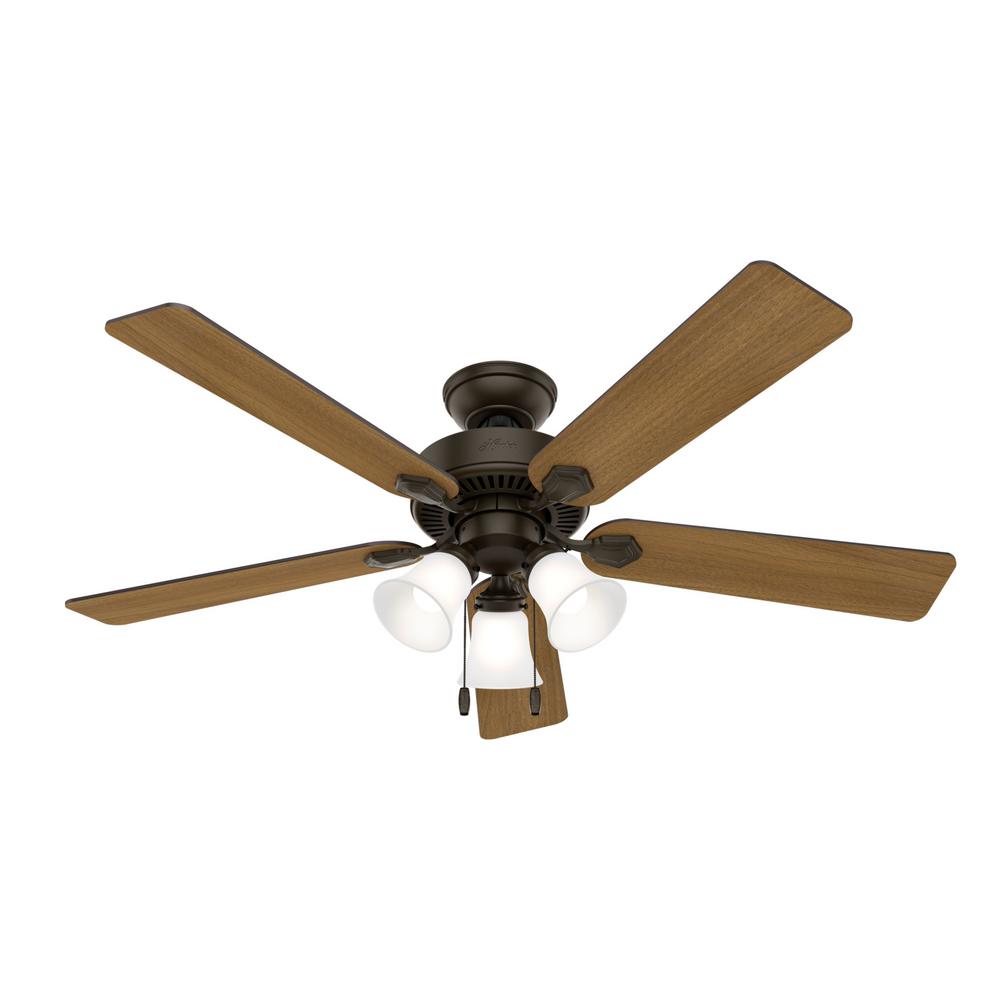 52in Swanson Ceiling Fan in New Bronze with LED Light Kit