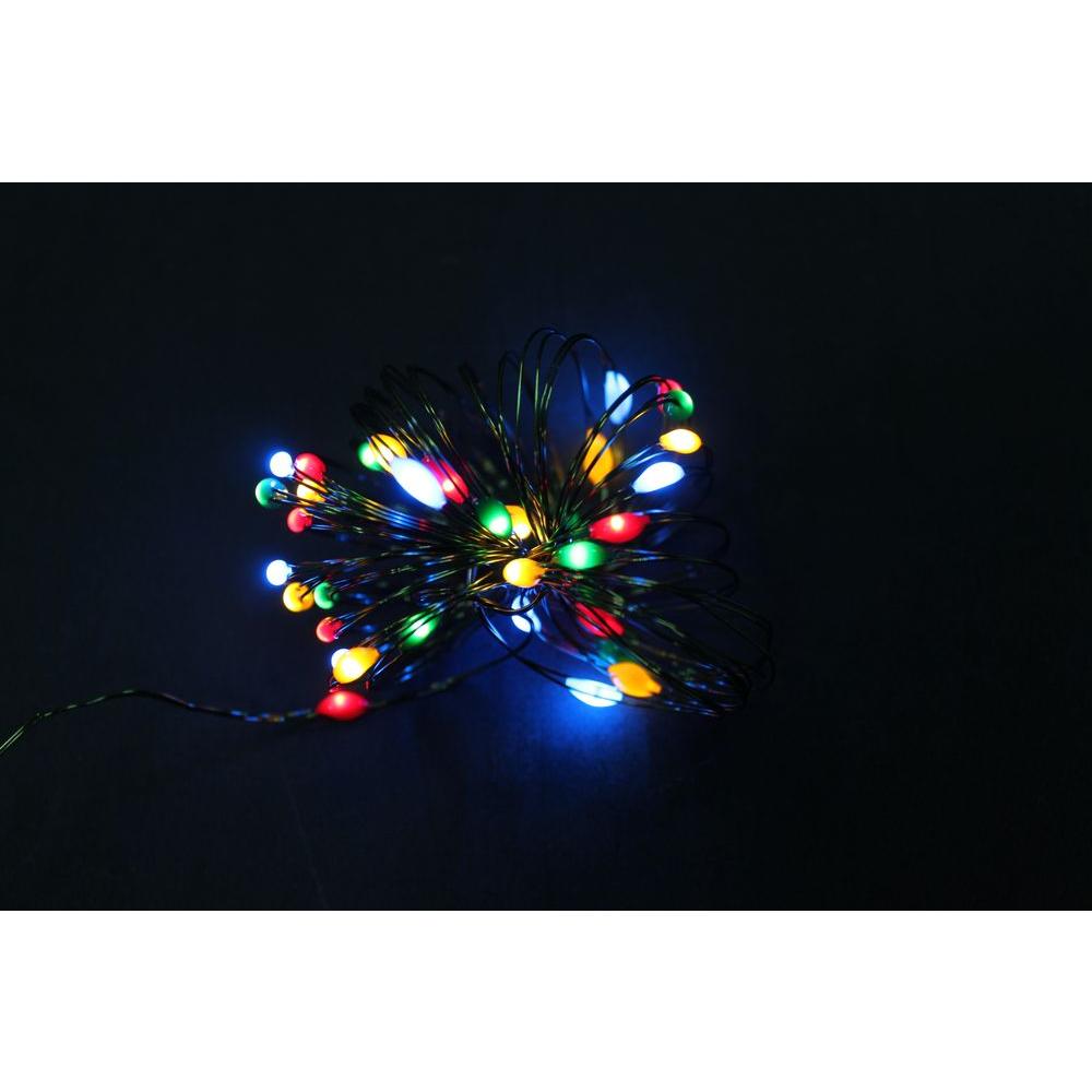 Martha Stewart Living 9 ft. 36 LEDs LED Ultra Slim Wire Multi Color