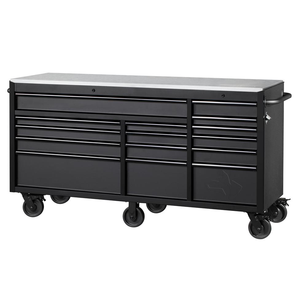 Husky Heavy-Duty 52 In. W 6-Drawer, Deep Tool Chest In Matte Black ...