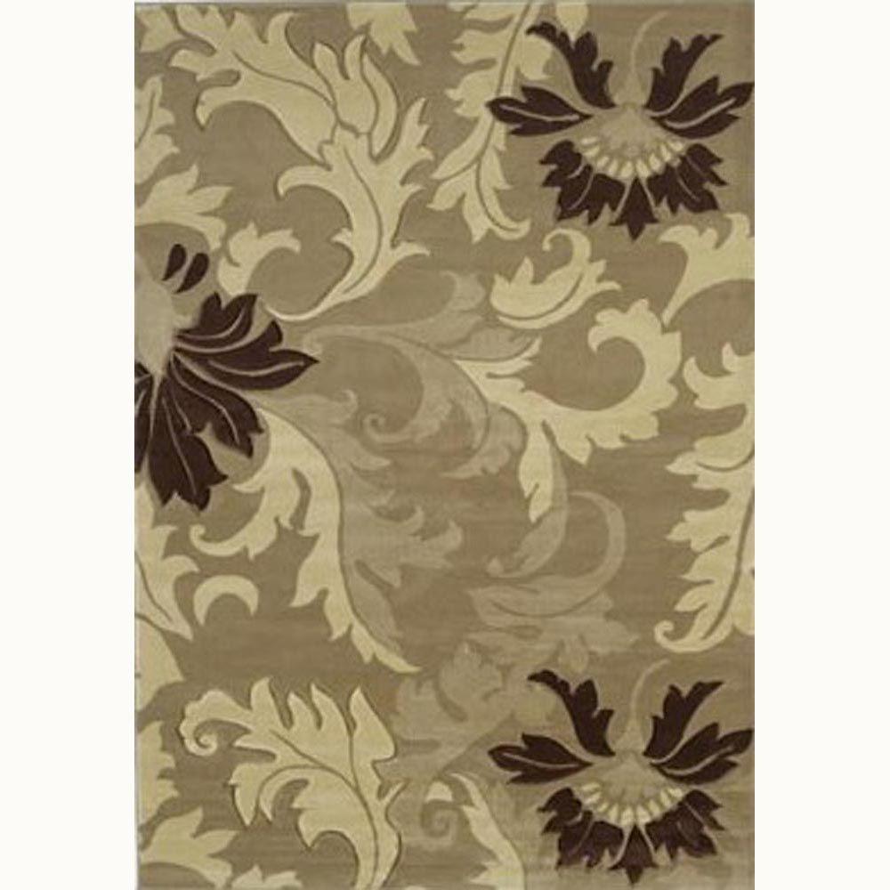 United Weavers Orleans Beige 5 ft. 3 in. x 7 ft. 6 in. Contemporary