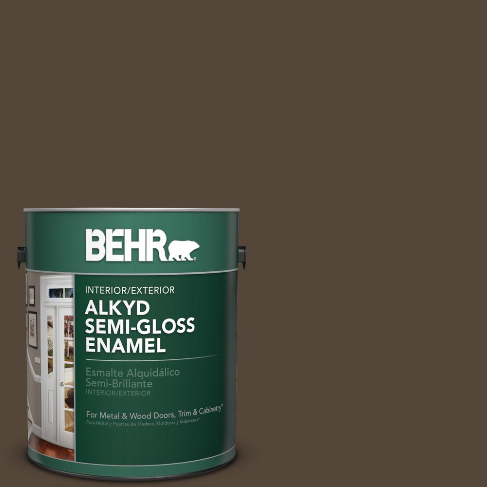 BEHR MARQUEE 1gal. N2305 Dry Brown SemiGloss Enamel Exterior Paint545401 The Home Depot