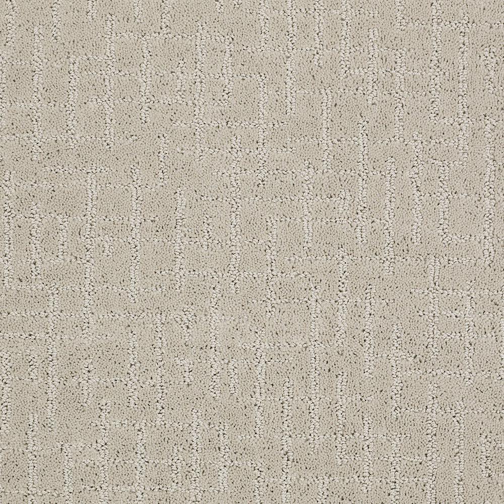 LifeProof Carpet Sample Latice Color Breezy Cream Pattern 8 in. x 8 in.SH362085 The Home