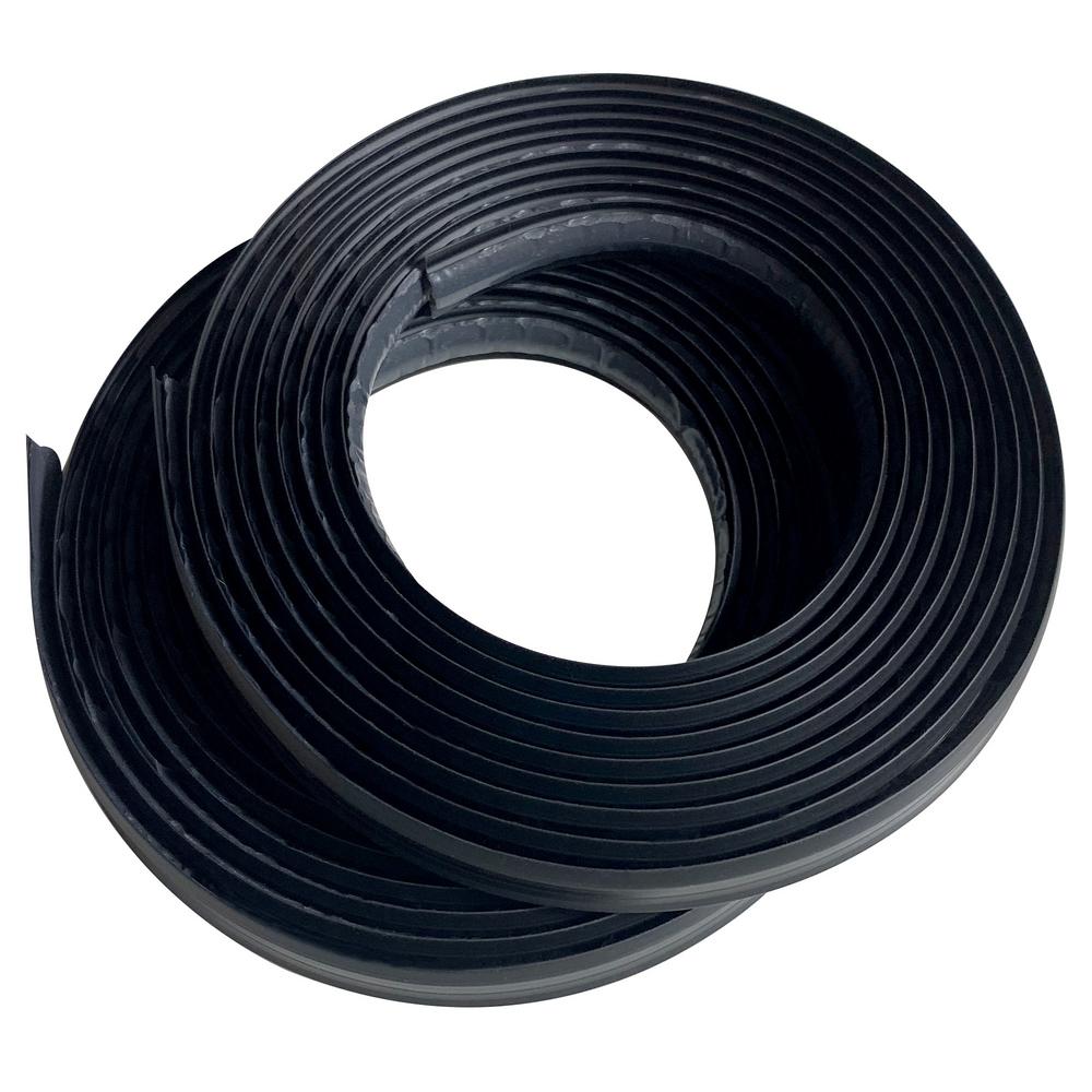 InstaTrim 1/2 in. x 3/8 in. x 120 in. Black PVC Inside Corner Self