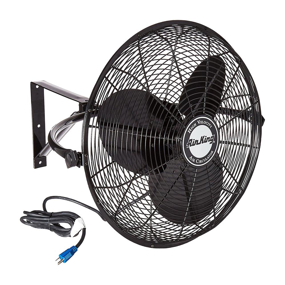 30 Comfort Zone CZHVW30 High-Velocity Industrial 2-Speed Black Wall Fan with Aluminum Blades and Adjustable Tilt