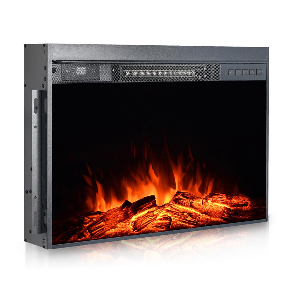 Barton 25 In X 18 1500 Watt Black Electric Firebox Fireplace Heater Insert Glass Panel With Remote 95139 The Home Depot - 18 Fireplace Insert Electric Barton 25 In X 18 1500 Watt Black Electric Firebox Fireplace Heater Insert Glass Panel With Remote 95139 The Home Depot - 18 Fireplace Insert Electric