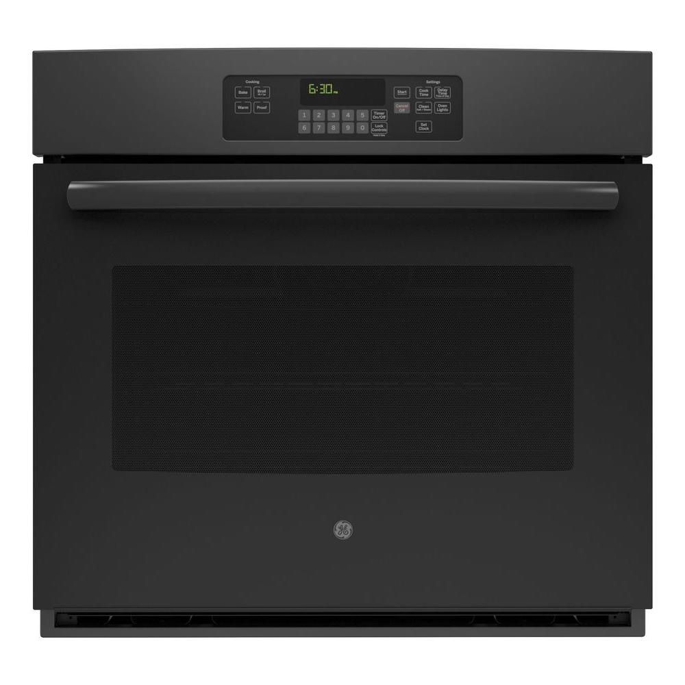 GE 30 In. Single Electric Wall Oven Self-Cleaning With Steam In Black ...