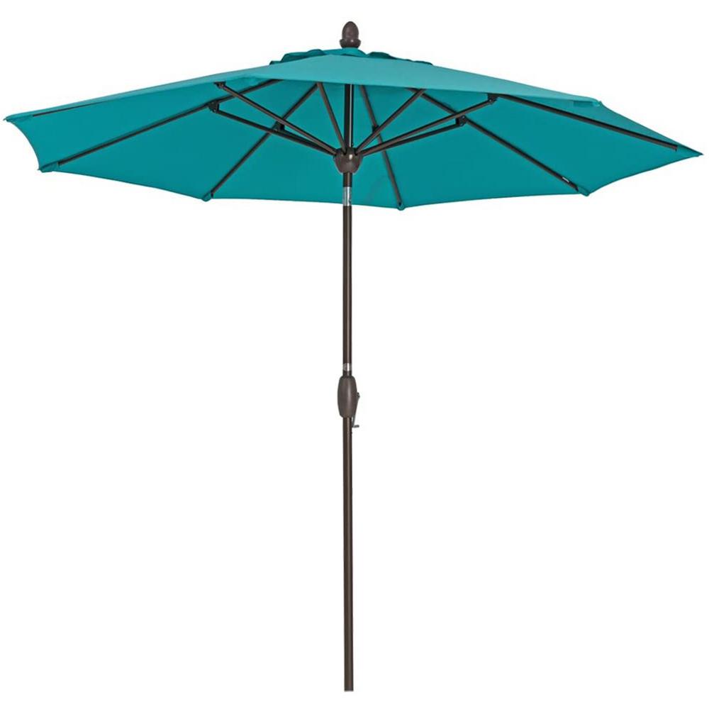 Abba Patio 9 ft. Polyester Market Patio Umbrella in Turquoise ...