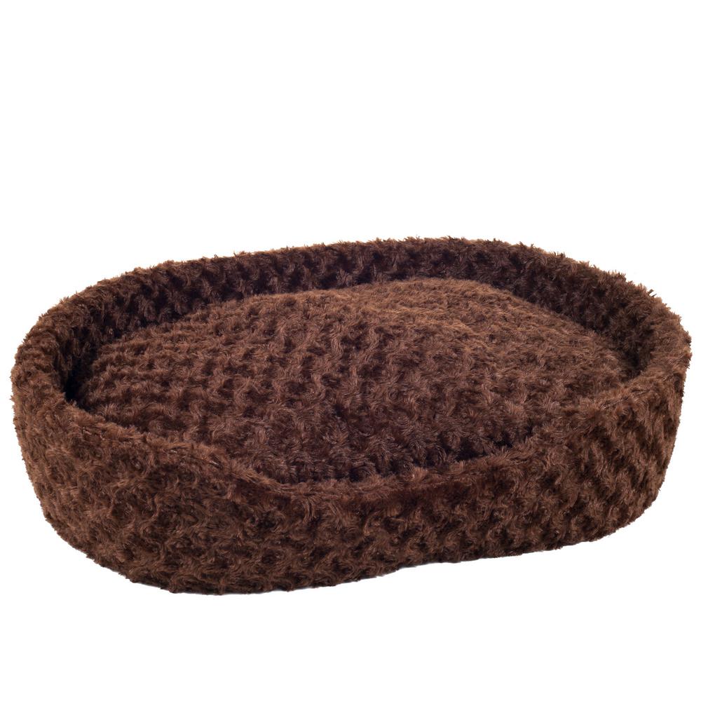Petmaker Extra Large Brown Cuddle Round Plush Pet Bed M320037