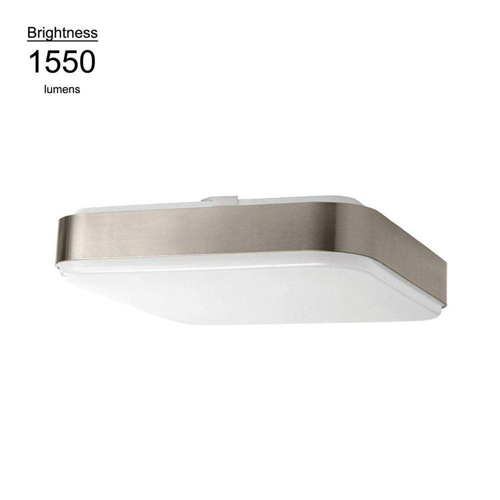 Hampton Bay 14 In Brushed Nickel Bright White Square Led Flushmount Hampton Bay 14 In Brushed Nickel Bright White Square Led Flushmount Ceiling Light Fixture Dimmable
