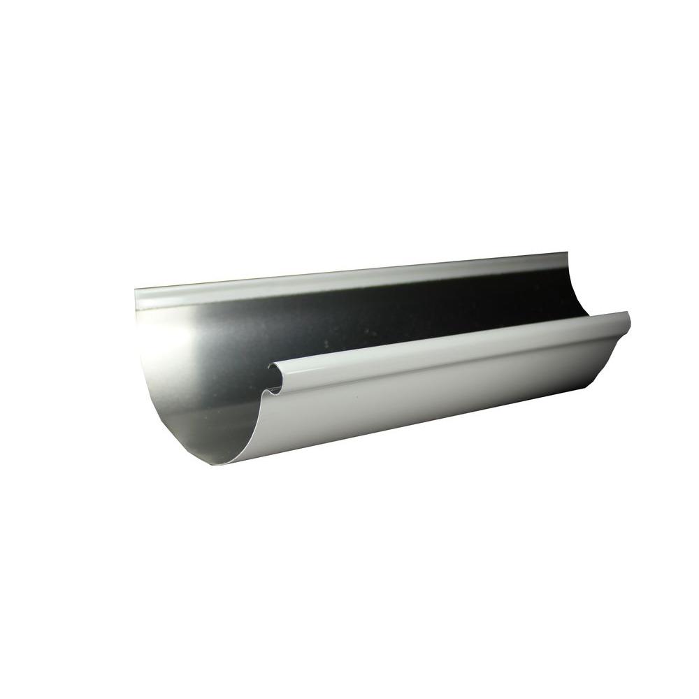 Spectra Metals 6 In X 10 Ft Half Round High Gloss White Aluminum Half Round High Gloss White Aluminum Gutter