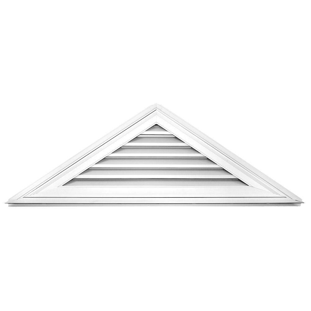 Builders Edge 8/12 Triangle Gable Vent 001 White120140806001 The