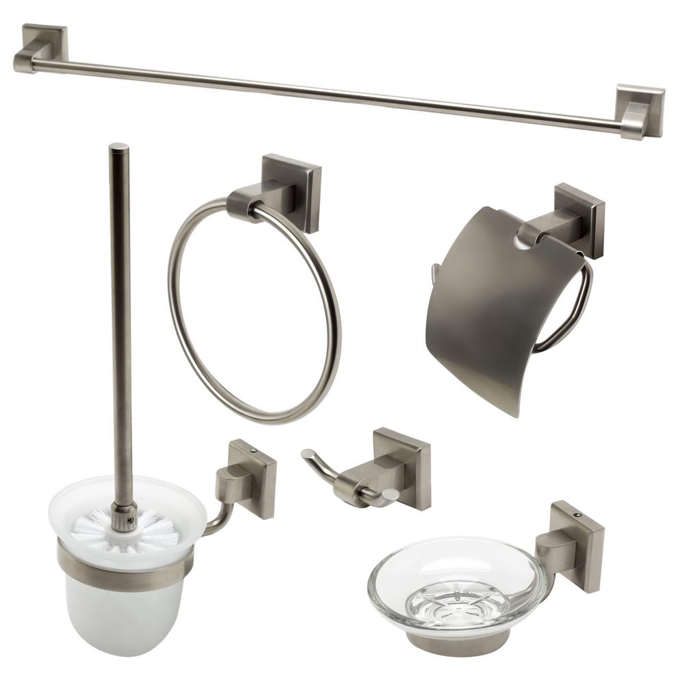ALFI BRAND 6-Piece Bath Hardware Set in Brushed Nickel by ALFI BRAND