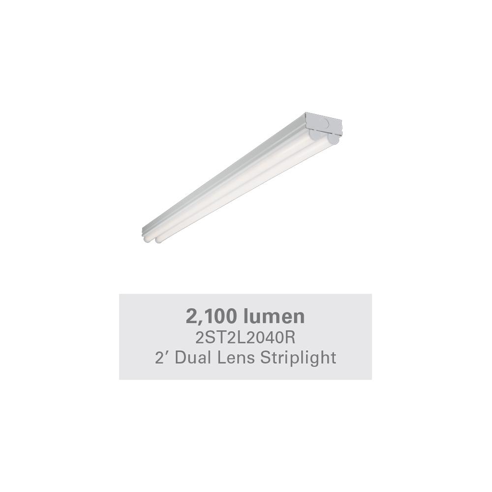 Metalux 2 Ft 2 Light Linear White Integrated Led Ceiling Strip Light With 2100 Lumens 4000k