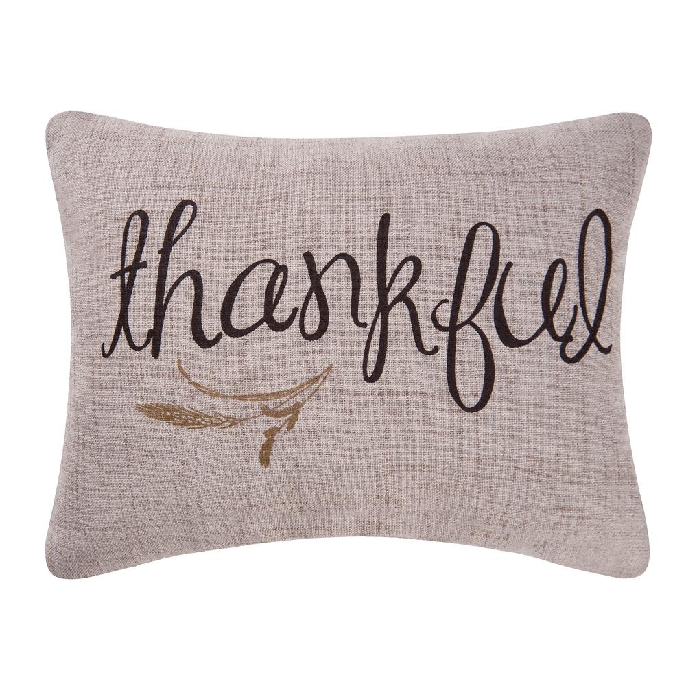 C&F HOME Natural Thankful 12 in. x 15 in. Standard Throw Pillow