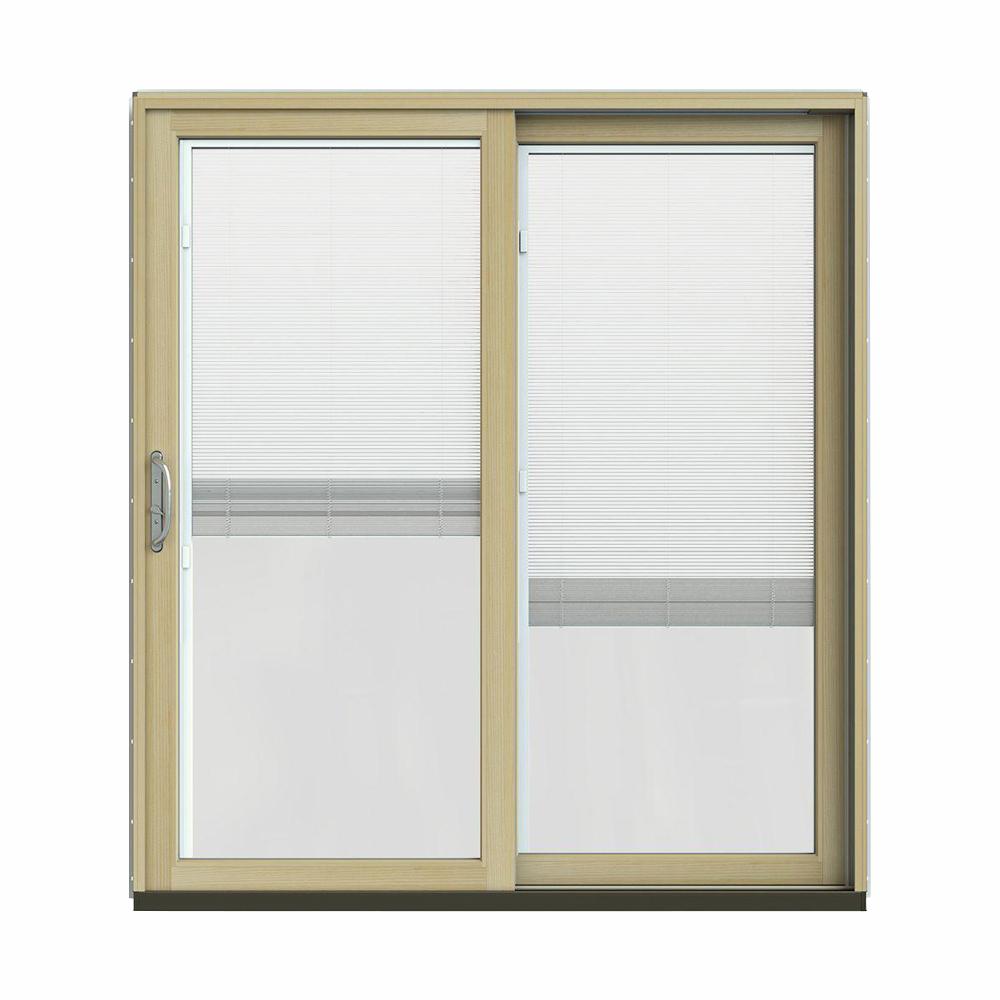 JELD-WEN 72 in. x 80 in. W-2500 Contemporary White Clad Wood Right-Hand ...