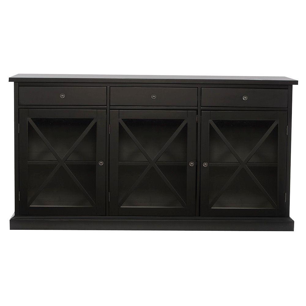 Sideboards Buffets Kitchen Dining Room Furniture The Home Depot Hampton Black Buffet