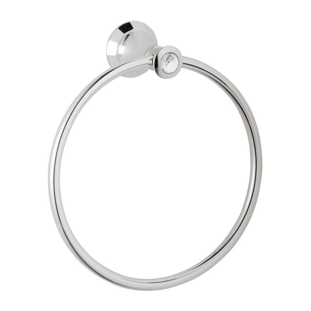 GROHE Kensington Towel Ring in StarLight Chrome with Swarovski Crystal40222VP0 The Home Depot
