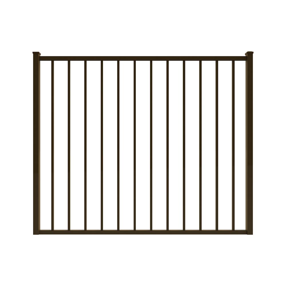 Vinnings 5 ft. W x 5 ft. H Bronze Aluminum Fence Gate862163