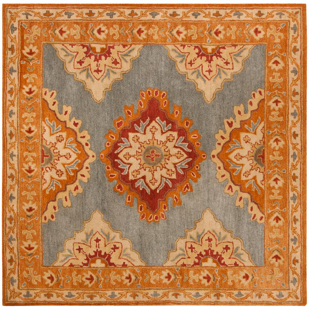 Safavieh Heritage Blue Rust 8 Ft X Square Area Rug