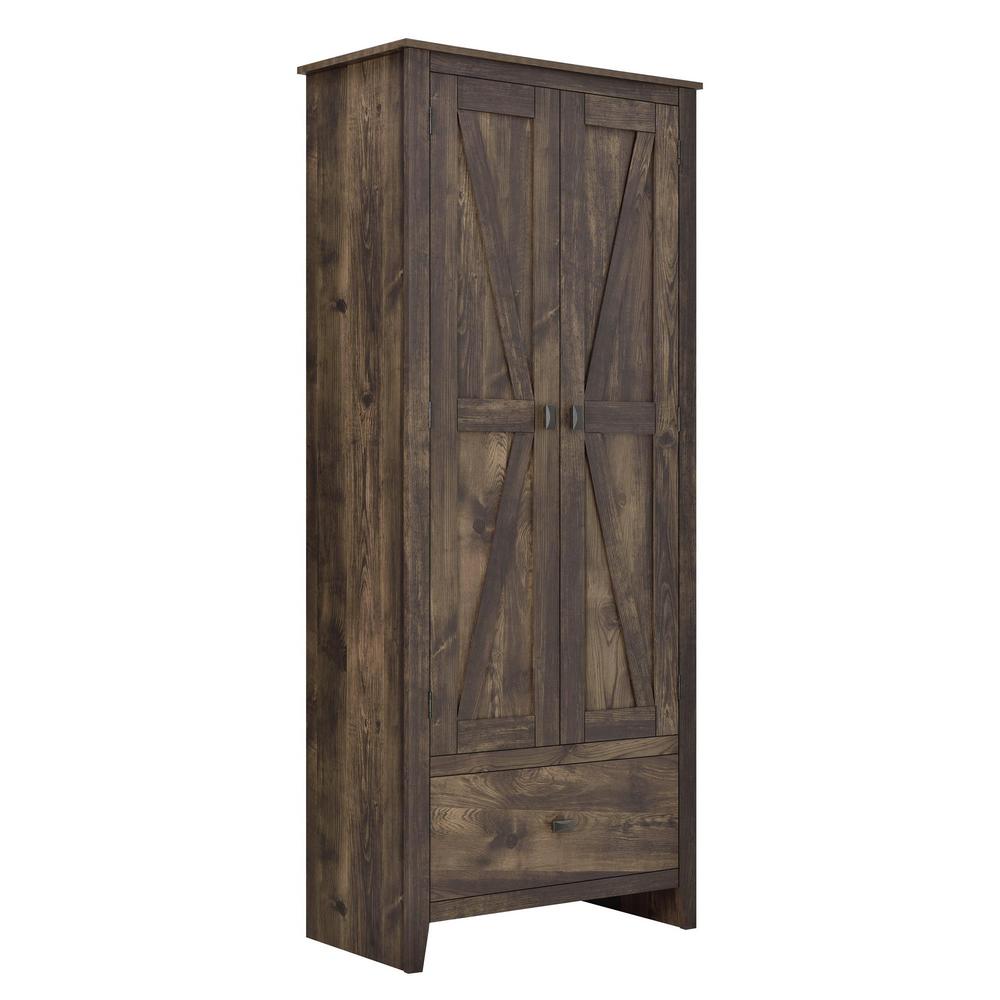 Systembuild Brownwood 30 In W Storage Cabinet In Rustic Hd17448