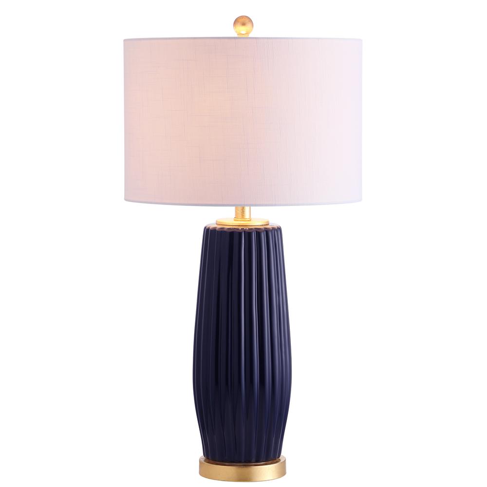 Jonathan Y Roman 28 5 In Navy Ceramic Table Lamp