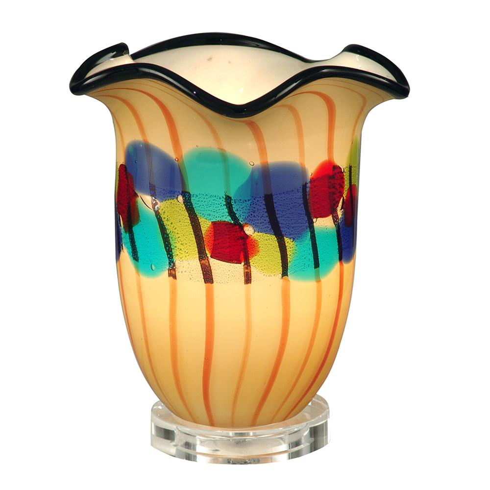Dale Tiffany 7.75 in. Clear Celebration Art Glass Accent Lamp