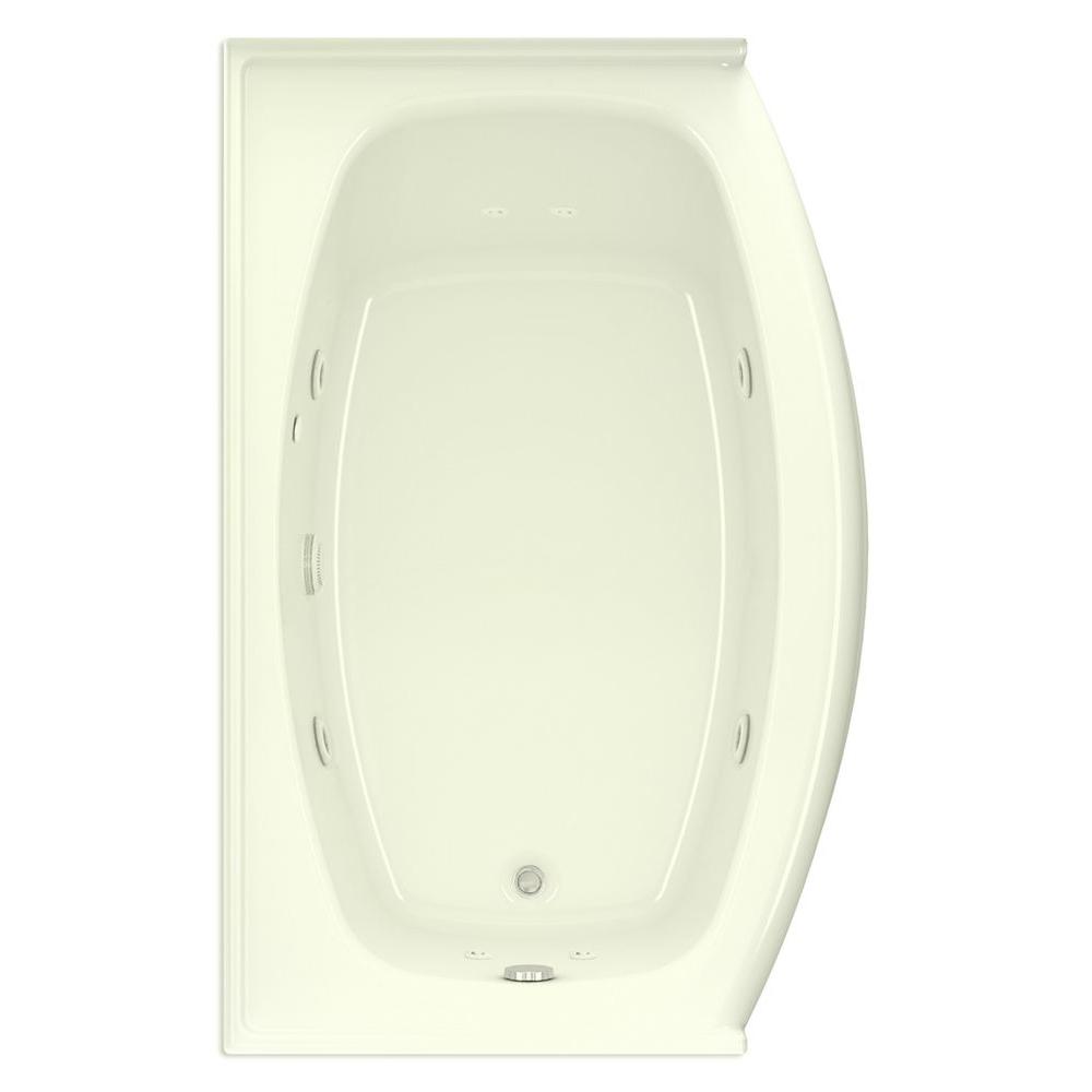 Aquatic Victoria Q 5 ft. Right Drain Acrylic Soaking Tub in Biscuit