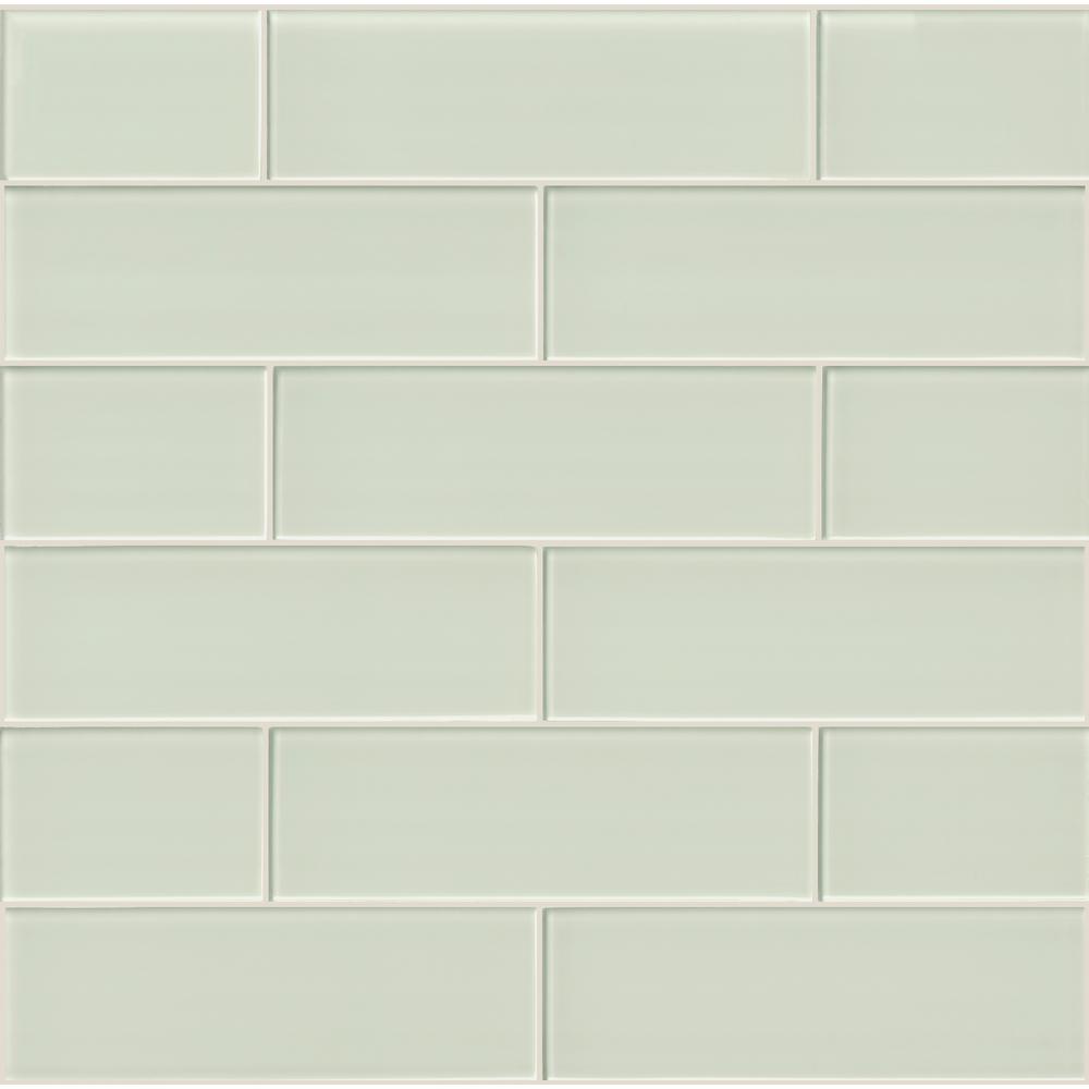 Msi Arctic Ice 4 In X 12 Glossy Gl Wall Tile 5 Sq Ft Case T Ai412 The Home Depot X 12 In Glossy Gl Wall Tile