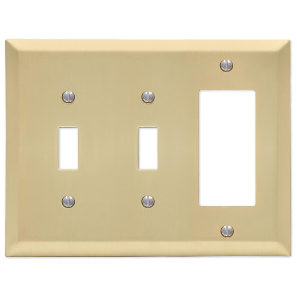 Amerelle Century 2 Toggle 1 Decora Wall Plate, Satin Brass163TTRSB