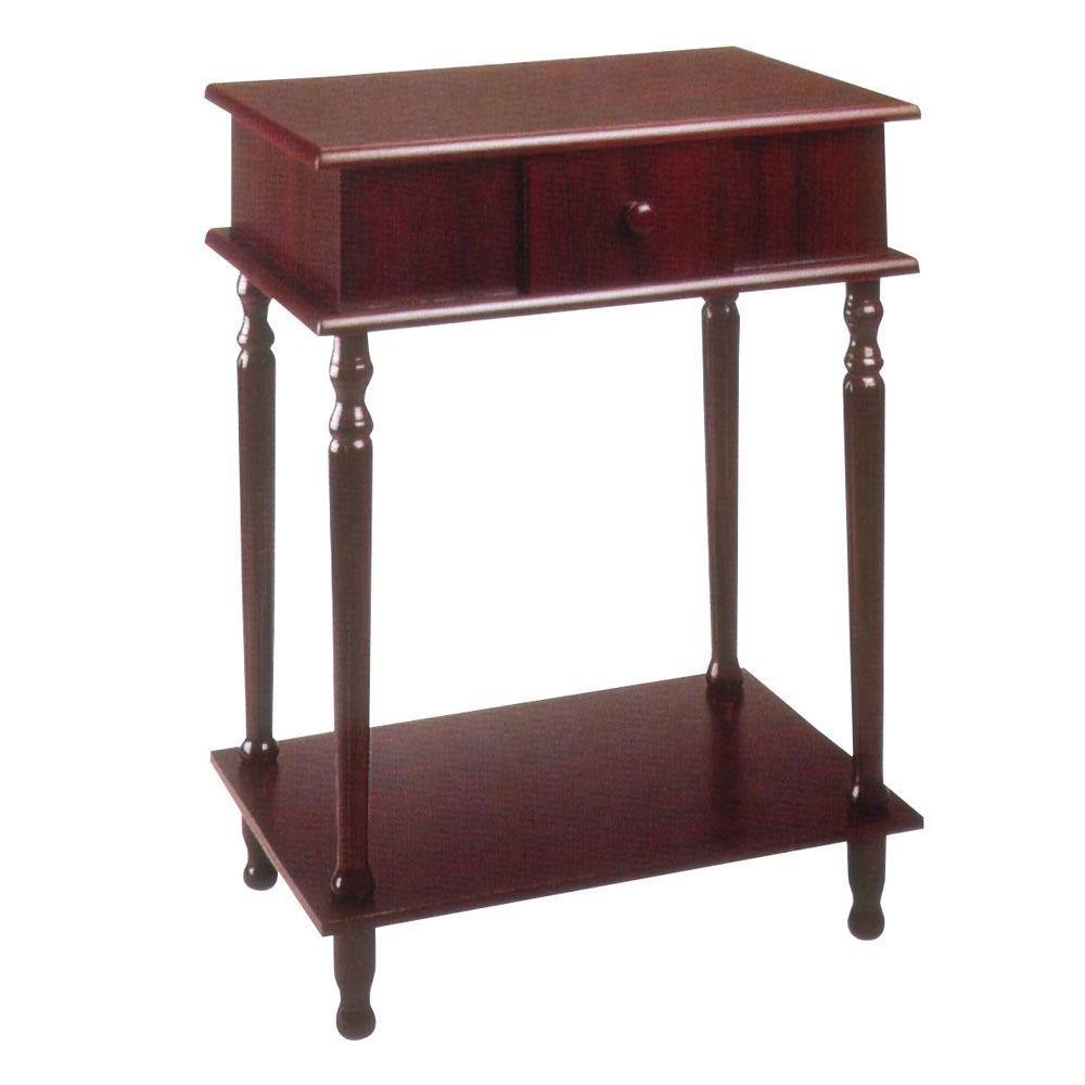 Cherry Storage Side Table H 113 The Home Depot