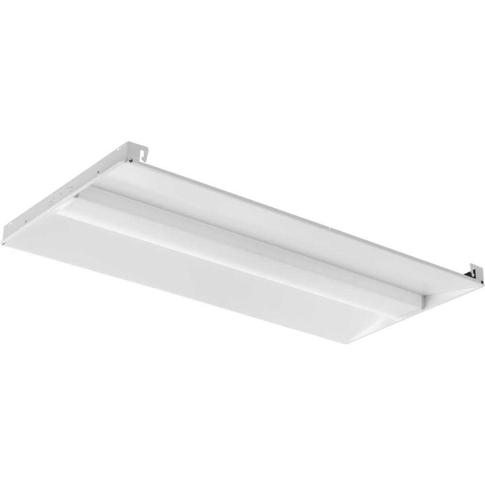2 Ft X 4 128 Watt Equivalent Integrated Led White 5000 Lumens 5000k Center Basket Troffer