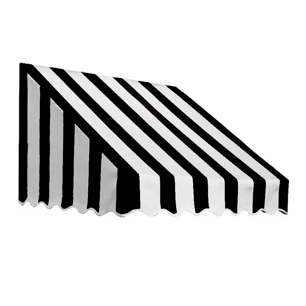 3.38 ft. Wide San Francisco Window/Entry Awning (31 in. H x 24 in. D) Black/White