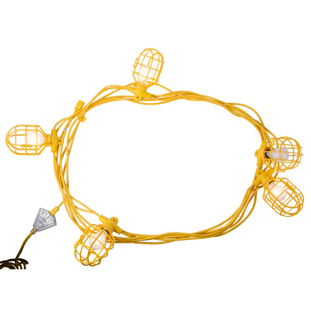 Bergen Industries 50 ft. 14/2 SJTW 5Light Plastic Cage Temporary Light