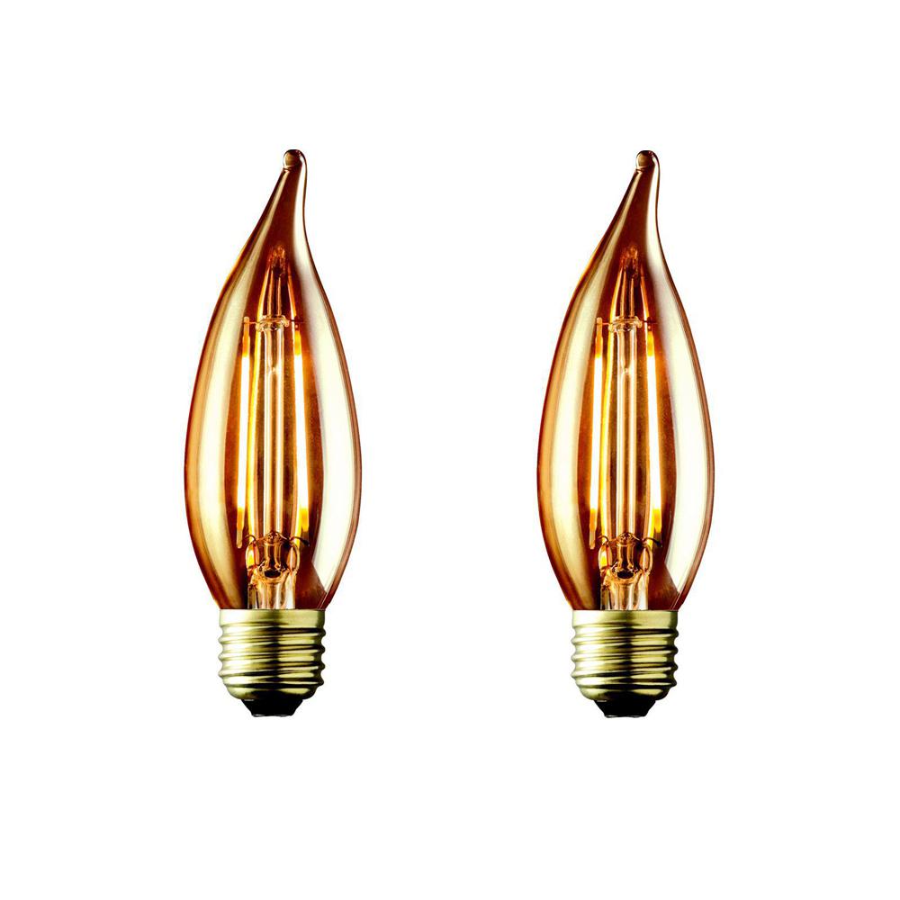 Archipelago 60w Equivalent Warm White Ca10 Amber Lens Vintage Archipelago 60w Equivalent Warm White Ca10 Amber Lens Vintage Candelabra Flame Tip Dimmable Led Light Bulb
