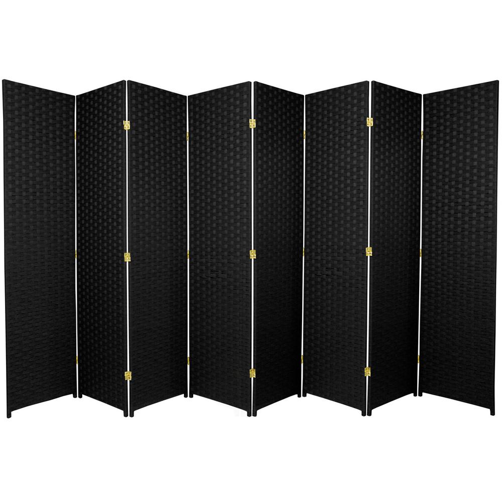 6 ft. Black 8Panel Room DividerSSFIBER8PBLK The Home Depot