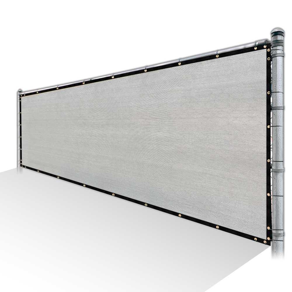 COLOURTREE 6 ft. x 125 ft. Grey Privacy Fence Screen HDPE Mesh