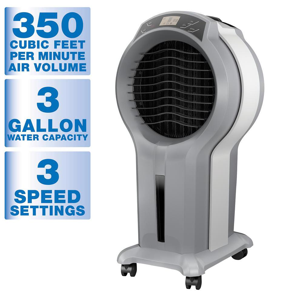 Rolling Portable Evaporative Cooler 350 CFM 3Speed Automatic Swing Louvers eBay
