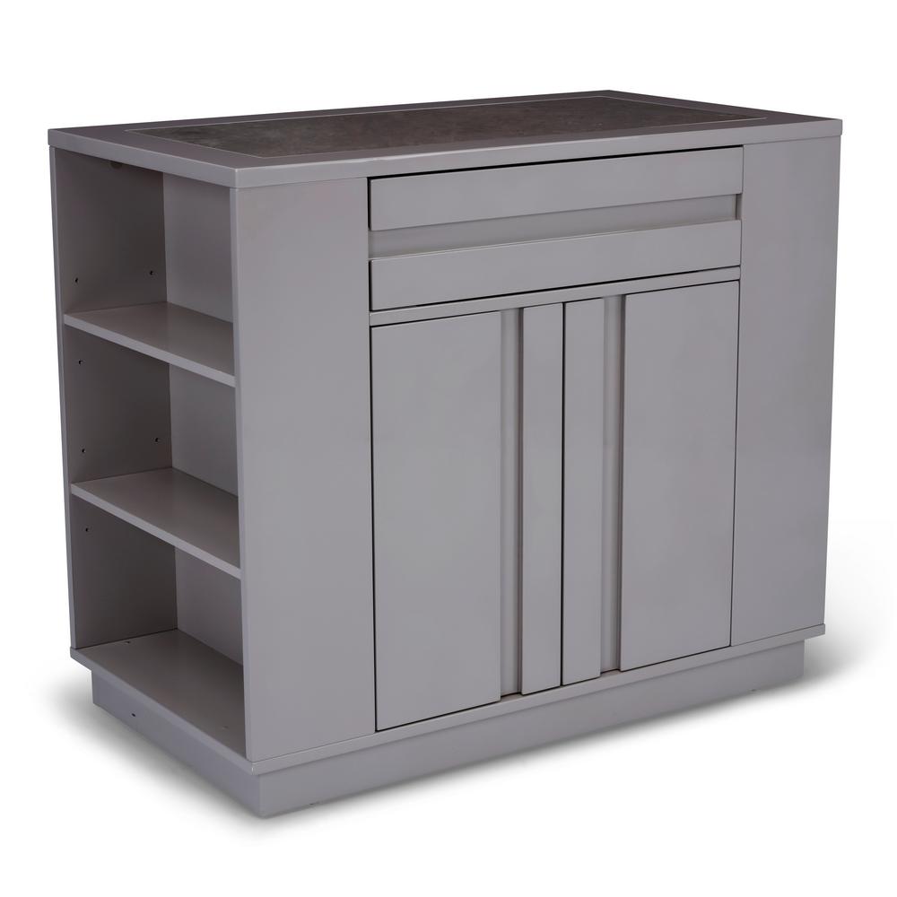 HOMESTYLES Monarch White Kitchen Island With Seating5020948 The
