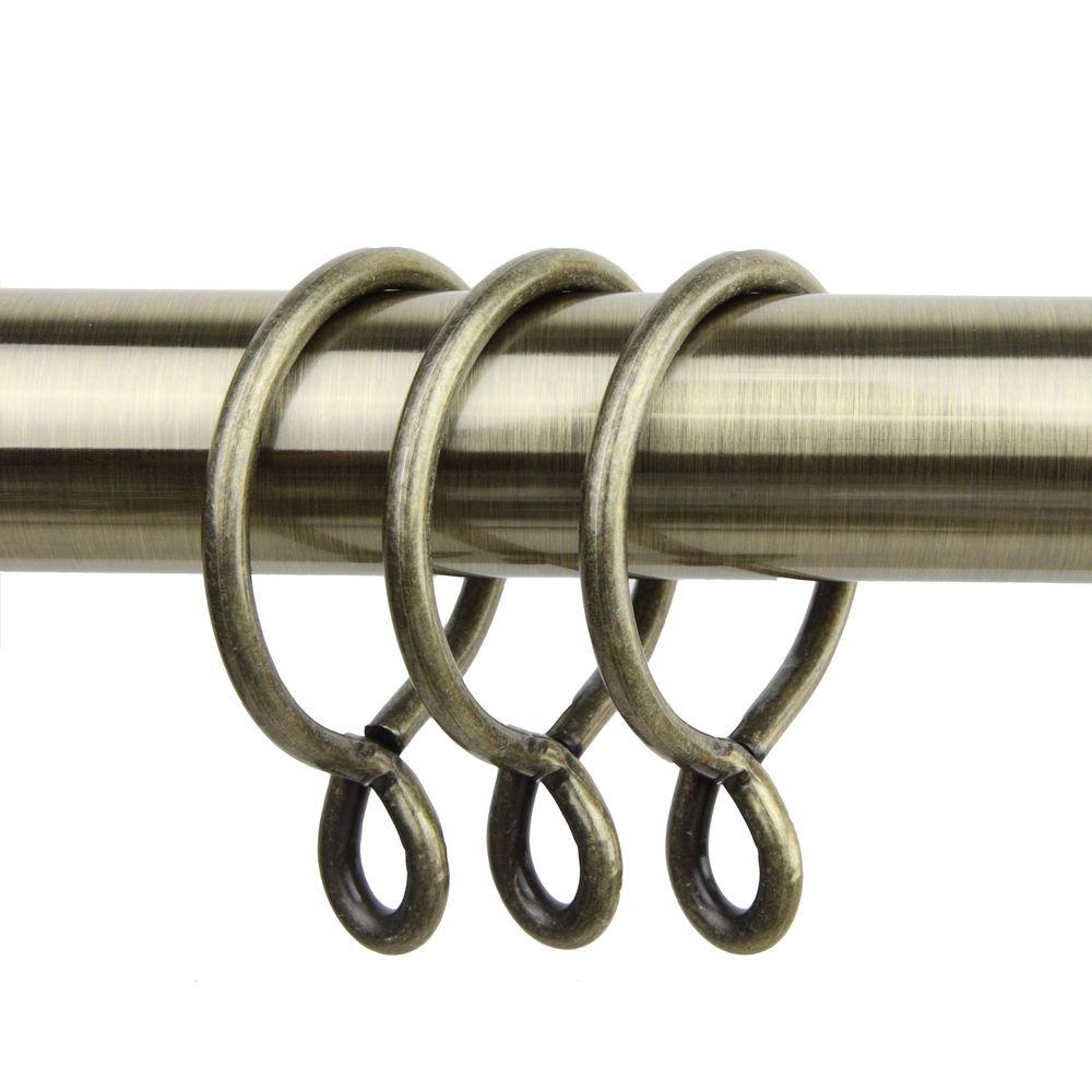 Metal Brushed Brass Curtain Rings Clips Curtain Hardware