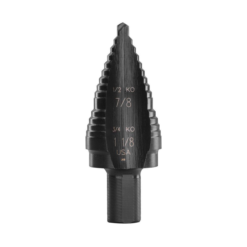 Milwaukee 7/8 in. 11/8 in. 2Hole Step Drill Bit48899135 The
