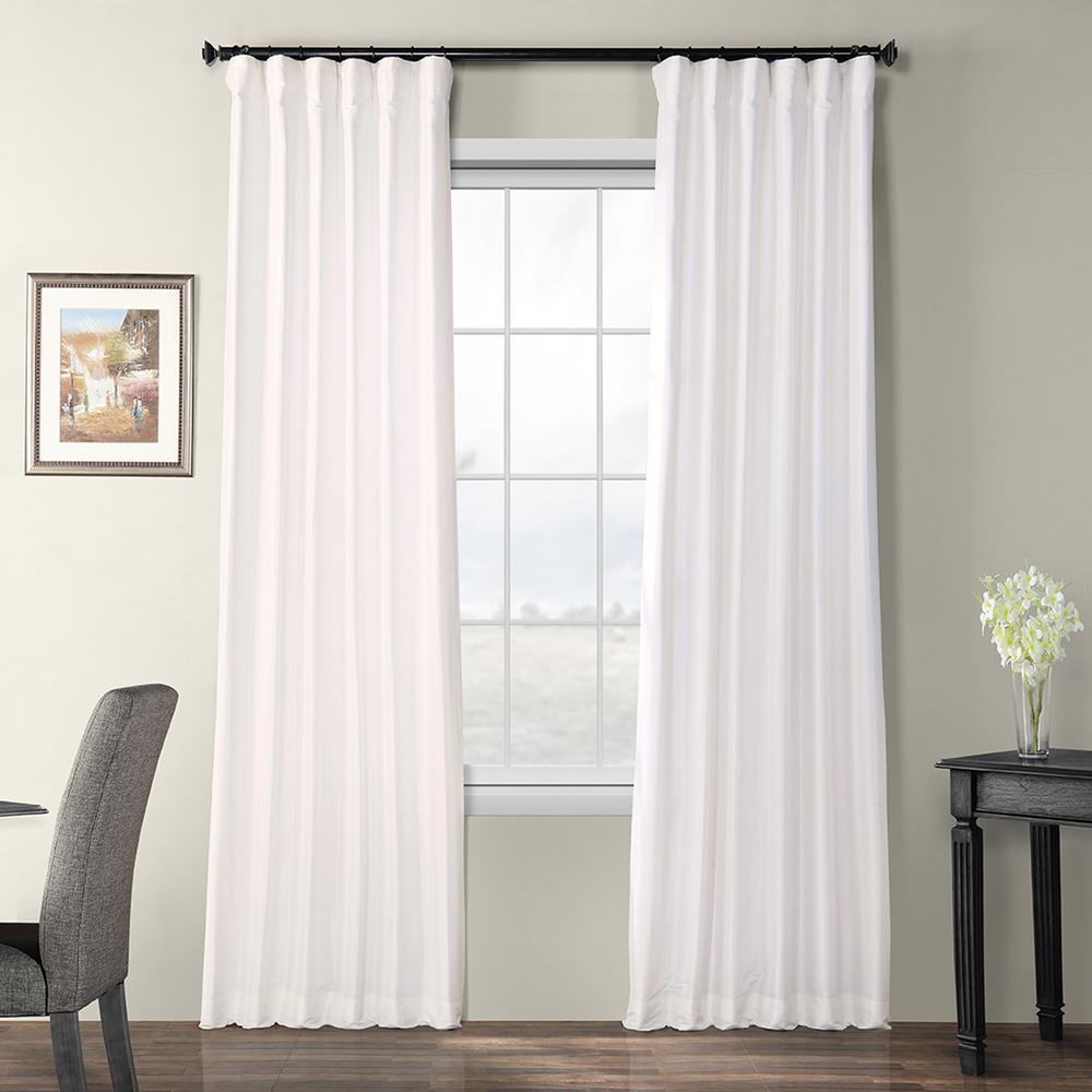 Exclusive Fabrics Furnishings Eggshell White Blackout Faux Silk