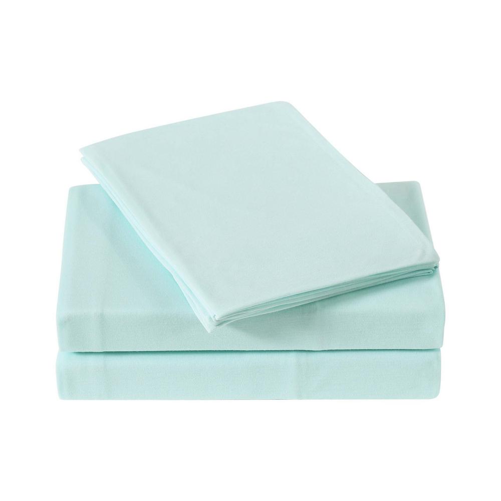 Truly Soft Everyday Solid Jersey Aqua Twin Sheet Set Ss2400aqtw 4700 Everyday Solid Jersey Aqua Twin Sheet Set By Truly Soft